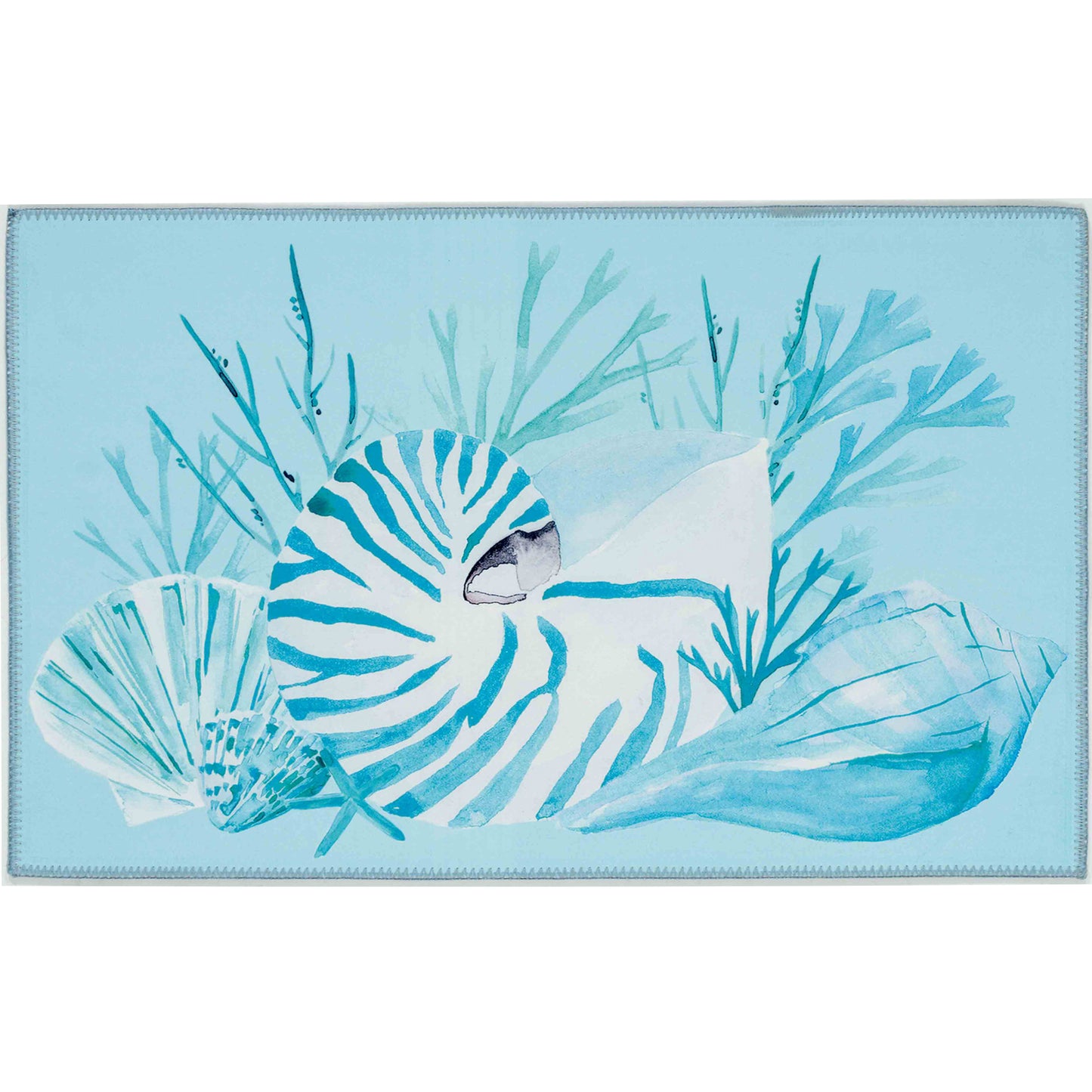Nautilus in Coral Olivia's Home Mat 22 x 32