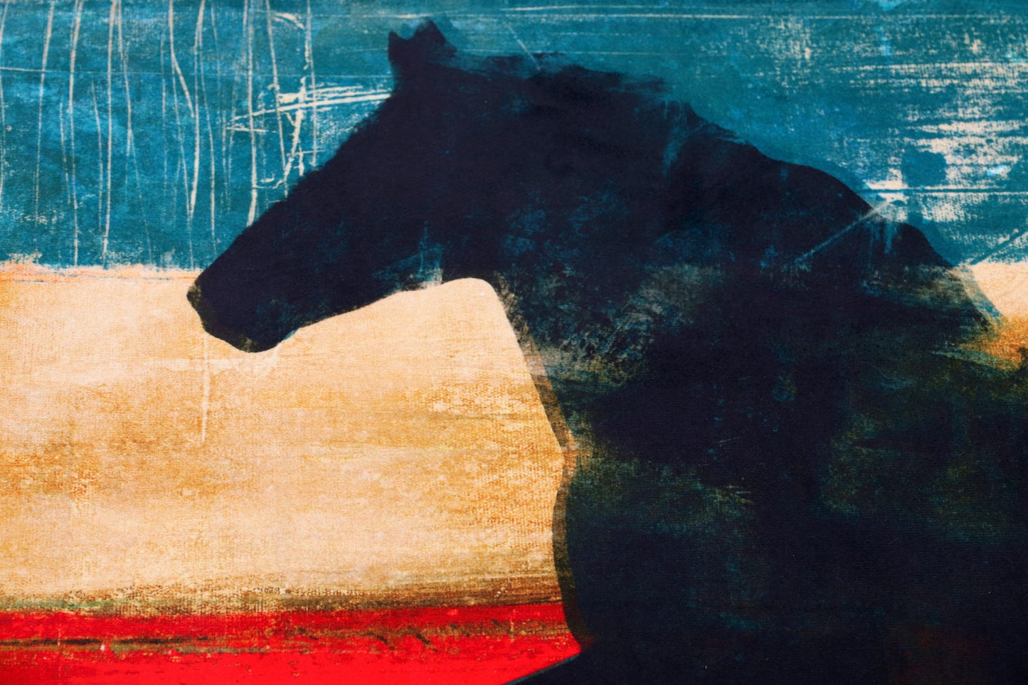 Wild Mustang Olivia's Home Accent Rug with Horse Silhoutte Washable Rug 22" x 32"
