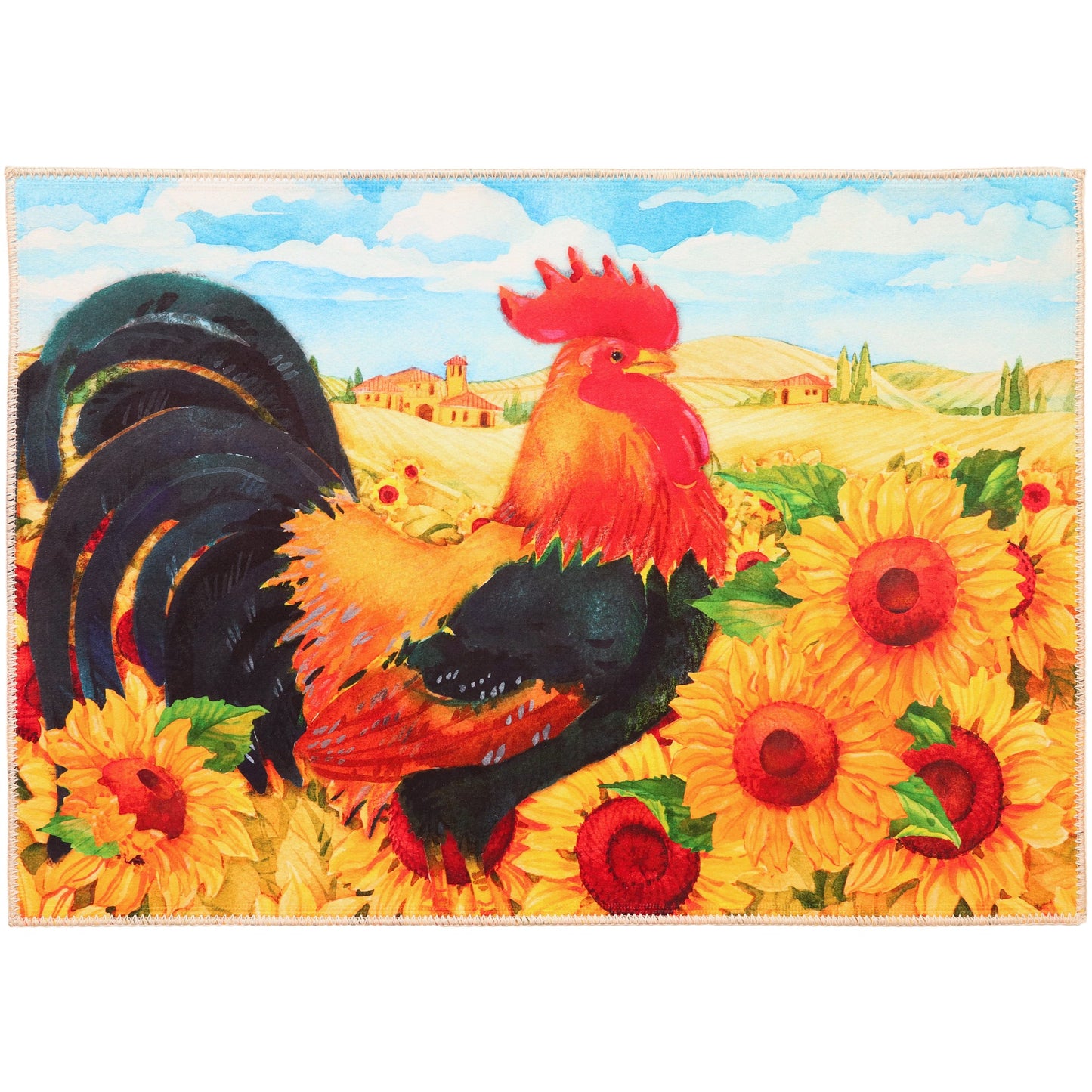 Sunflower Roost Olivia's Home Accent Washable Rug 22" x 32"