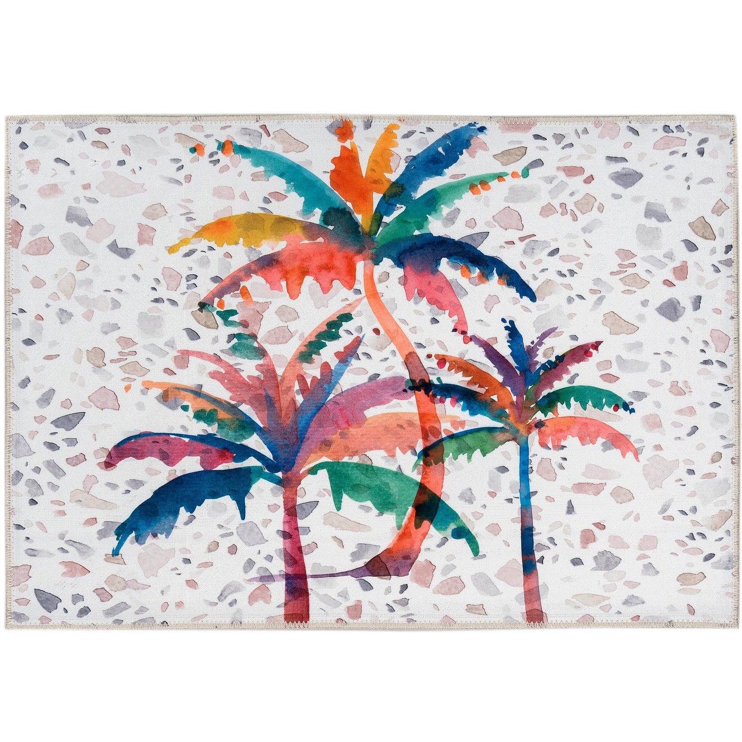 Terrazzo Palms Olivia's Home Accent Washable Rug 22" x 32"