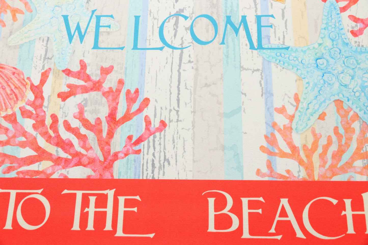 Welcome To The Beach Olivia's Home Accent Washable Rug 22" x 32"