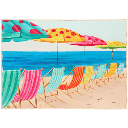 Beach Resort Olivia's Home Accent Washable Rug 22" x 32"