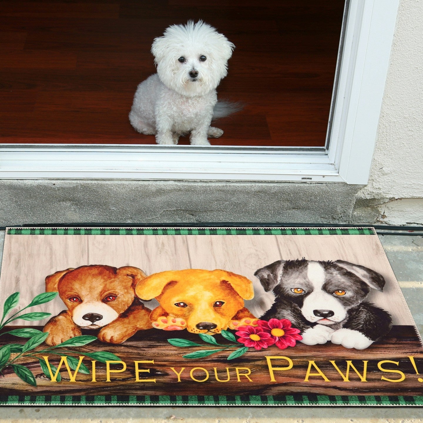 Wipe Your Paws Olivia's Home Accent Washable Rug 22" x 32"