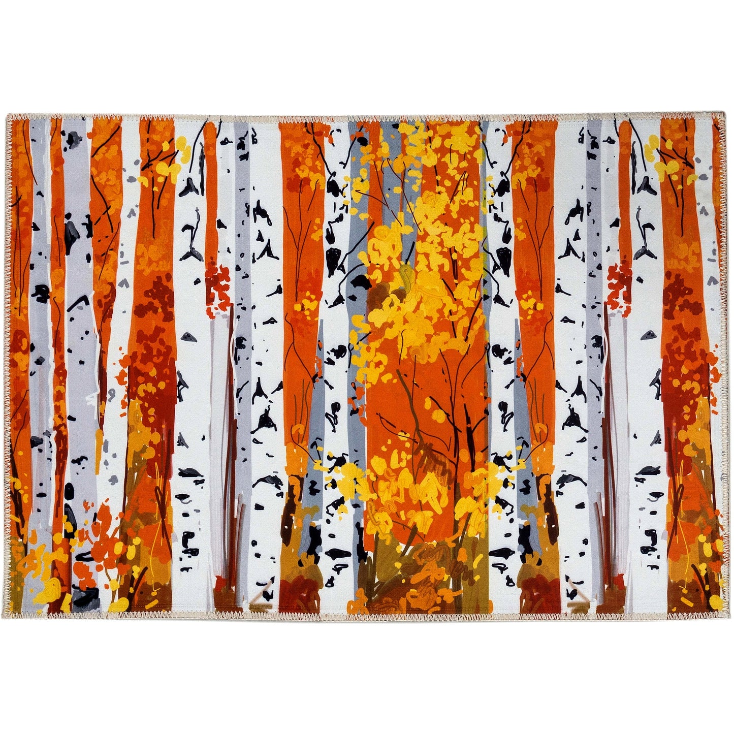 Birch Tree Forest Olivia's Home Accent Washable Rug 22" x 32"