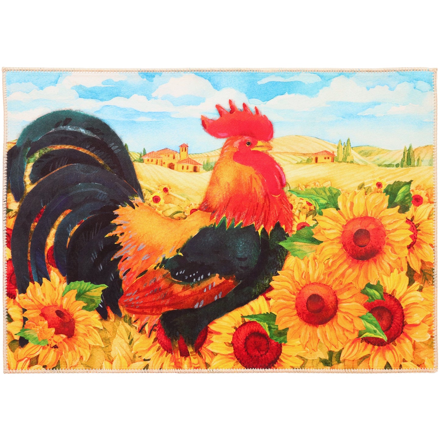 Sunflower Roost Olivia's Home Accent Washable Rug 22" x 32"