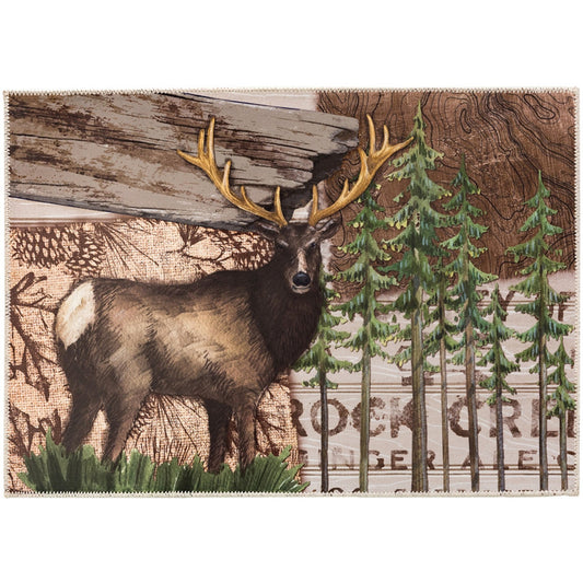 Alpine Buck Olivia's Home Accent Washable Rug 22" x 32"