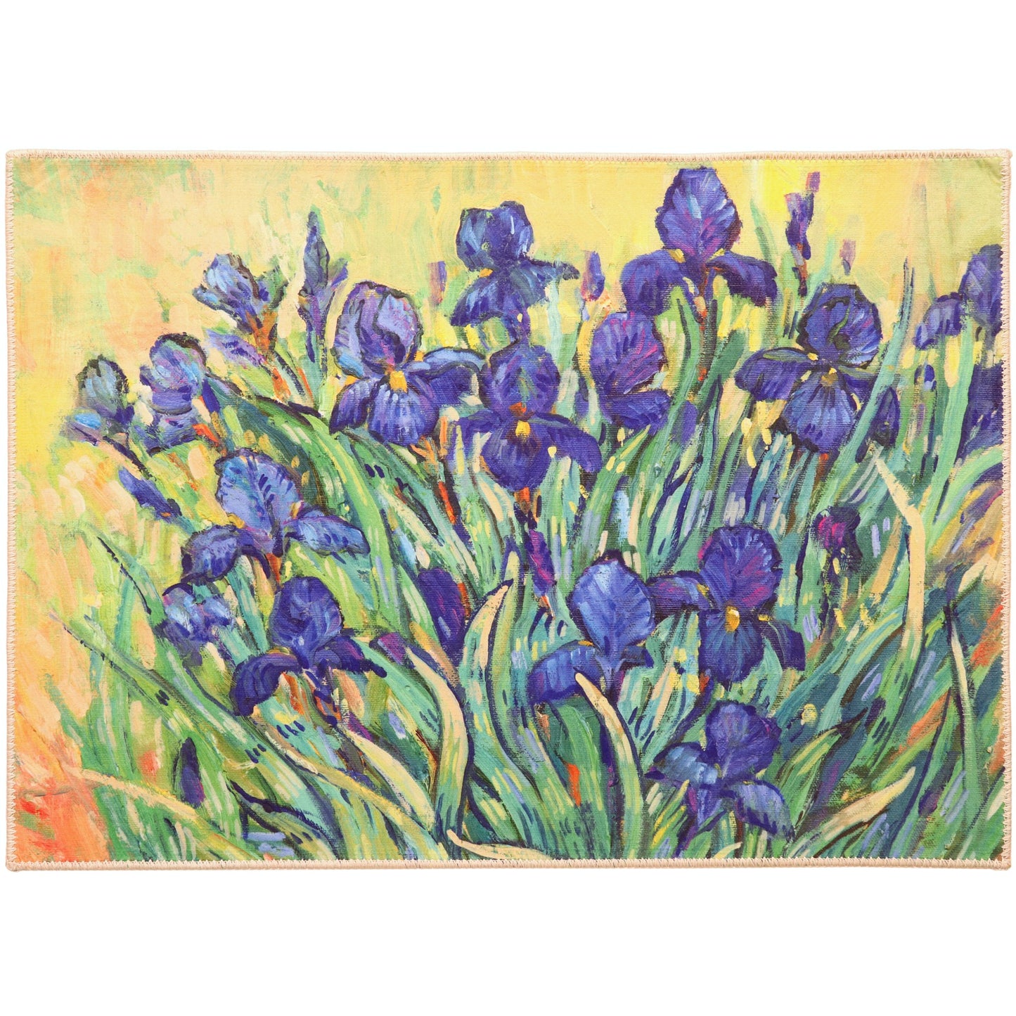Irises In Bloom Olivia's Home Accent Washable Rug 22" x 32"