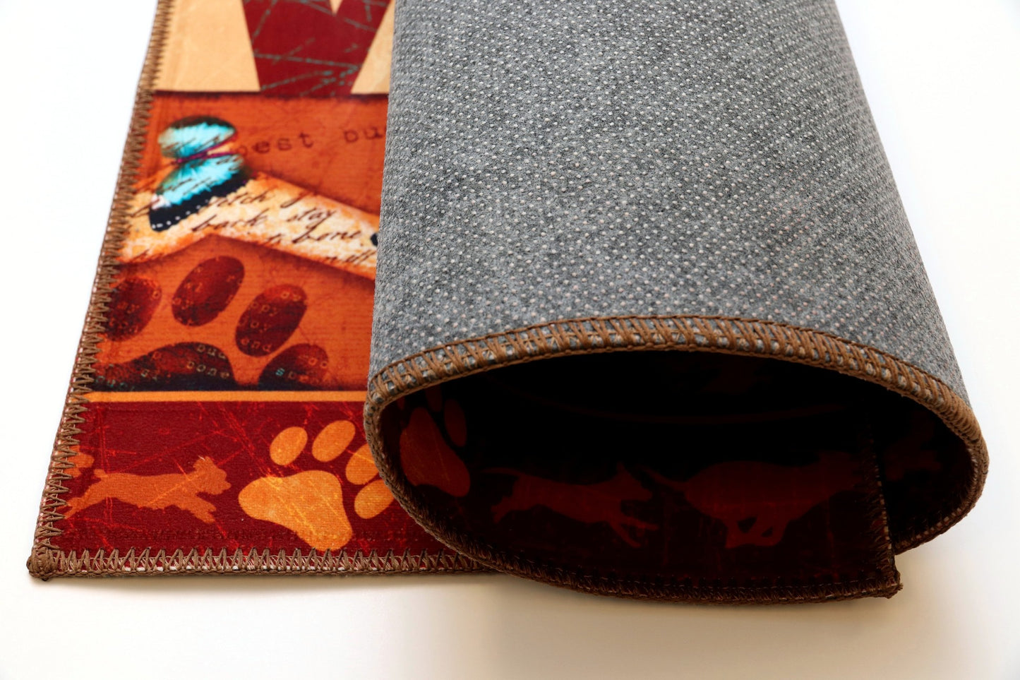 Best Friends Woof Olivia's Home Accent Rug Dog Themed Washable Rug 22" x 32"