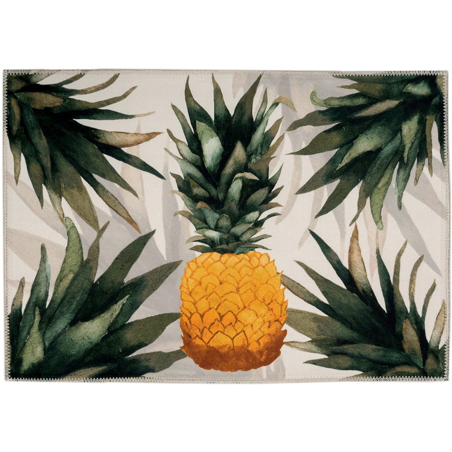 Miami Pineapple Olivia's Home Accent Washable Rug 22" x 32"