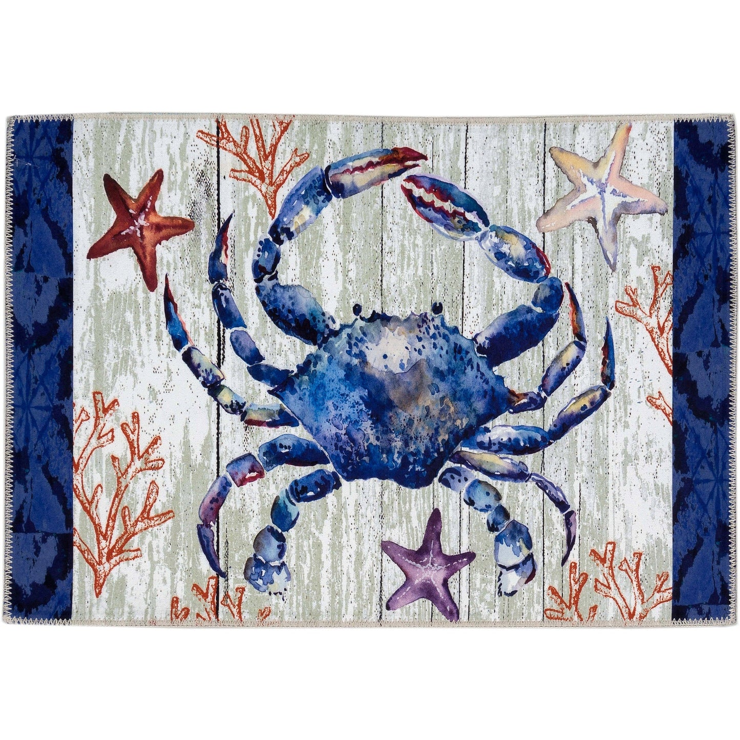 Chesapeake Blue Crab Olivia's Home Accent Washable Rug 22" x 32"