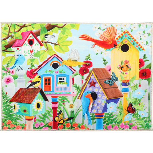 Birdhouse Hamlet Olivia's Home Accent Washable Rug 22" x 32"