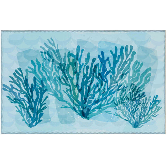 Barrier Reef Olivia's Home Accent Rug Coastal Rug Ocean Themed Washable Rug 22" x 32"