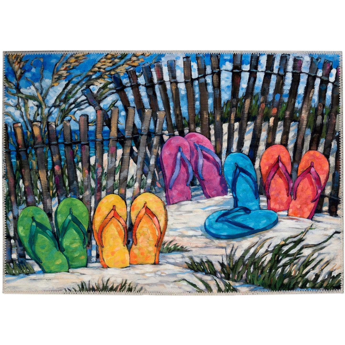 Sand Drift Sandals Olivia's Home Accent Washable Rug 22" x 32"