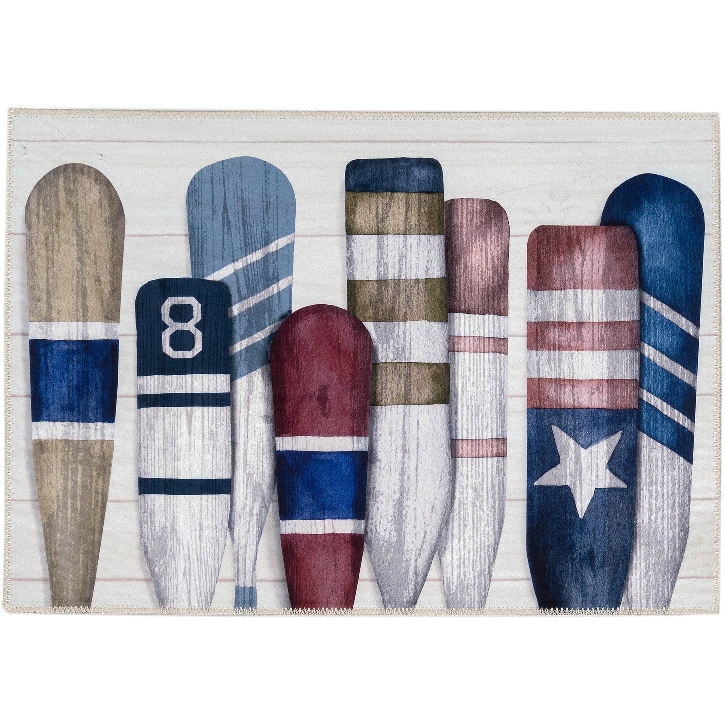 Sculling Oars Olivia's Home Accent Washable Rug 22" x 32"