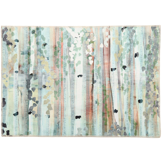 Neutral Birch Forest Olivia's Home Accent Washable Rug 22" x 32"